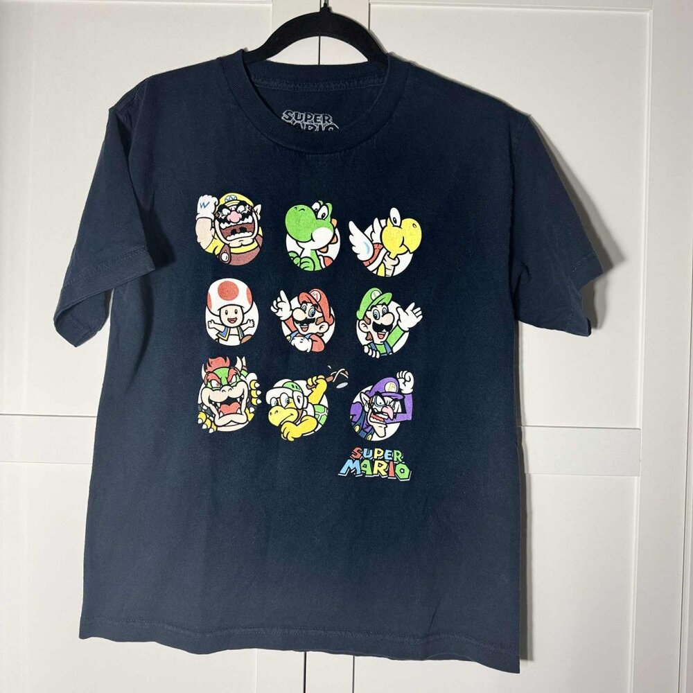Super Mario T-shirt Top 2013 Nintendo Dark Blue Unisex LARGE